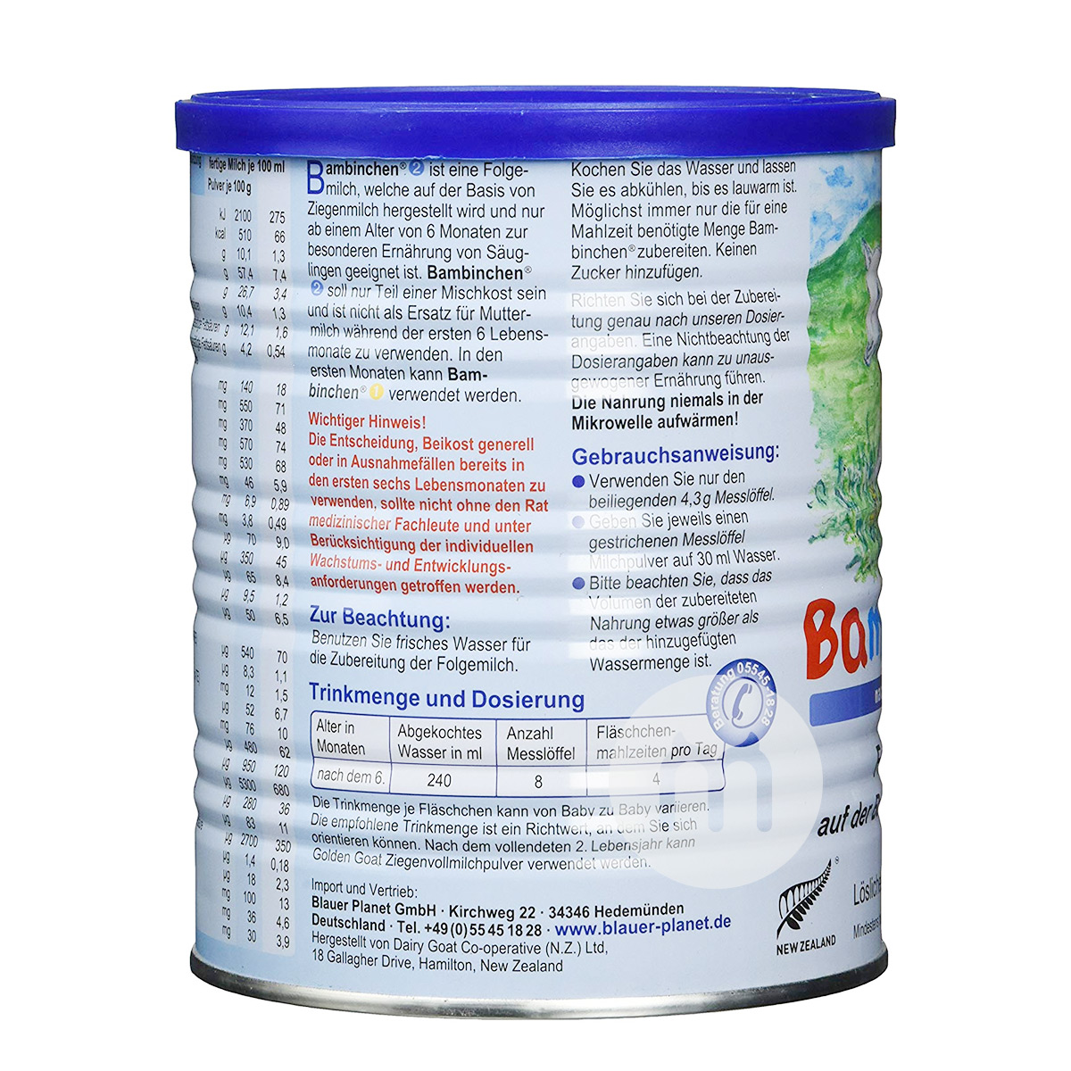 Bambinchen German goat milk powder stage 2 * 6