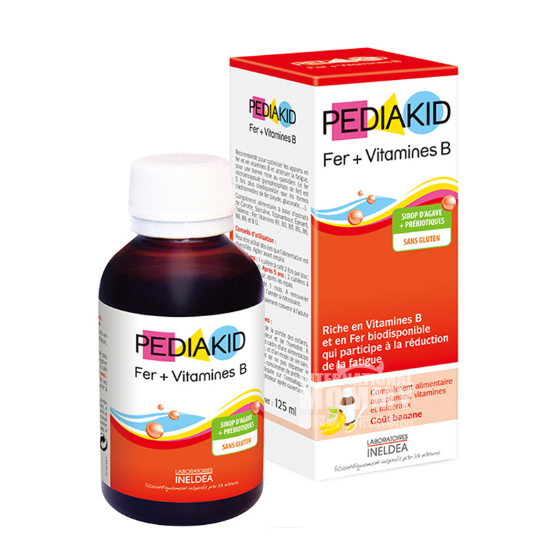 PEDIAKID France Iron and Vitamin B Banana Flavor Syrup