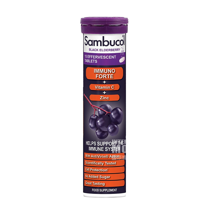 Sambucol England Black Elderberry Effervescent Tablets 4 years old+