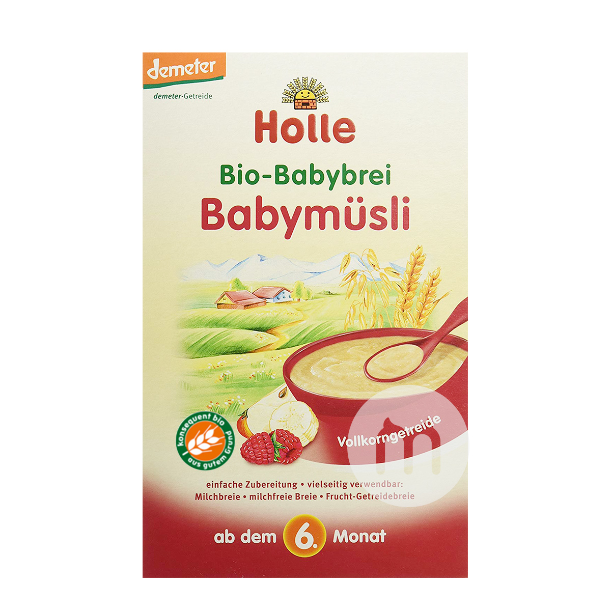 [4 pieces]Holle German Organic Apple Banana Raspberry Whole Wheat Rice Noodles Over 6 Months