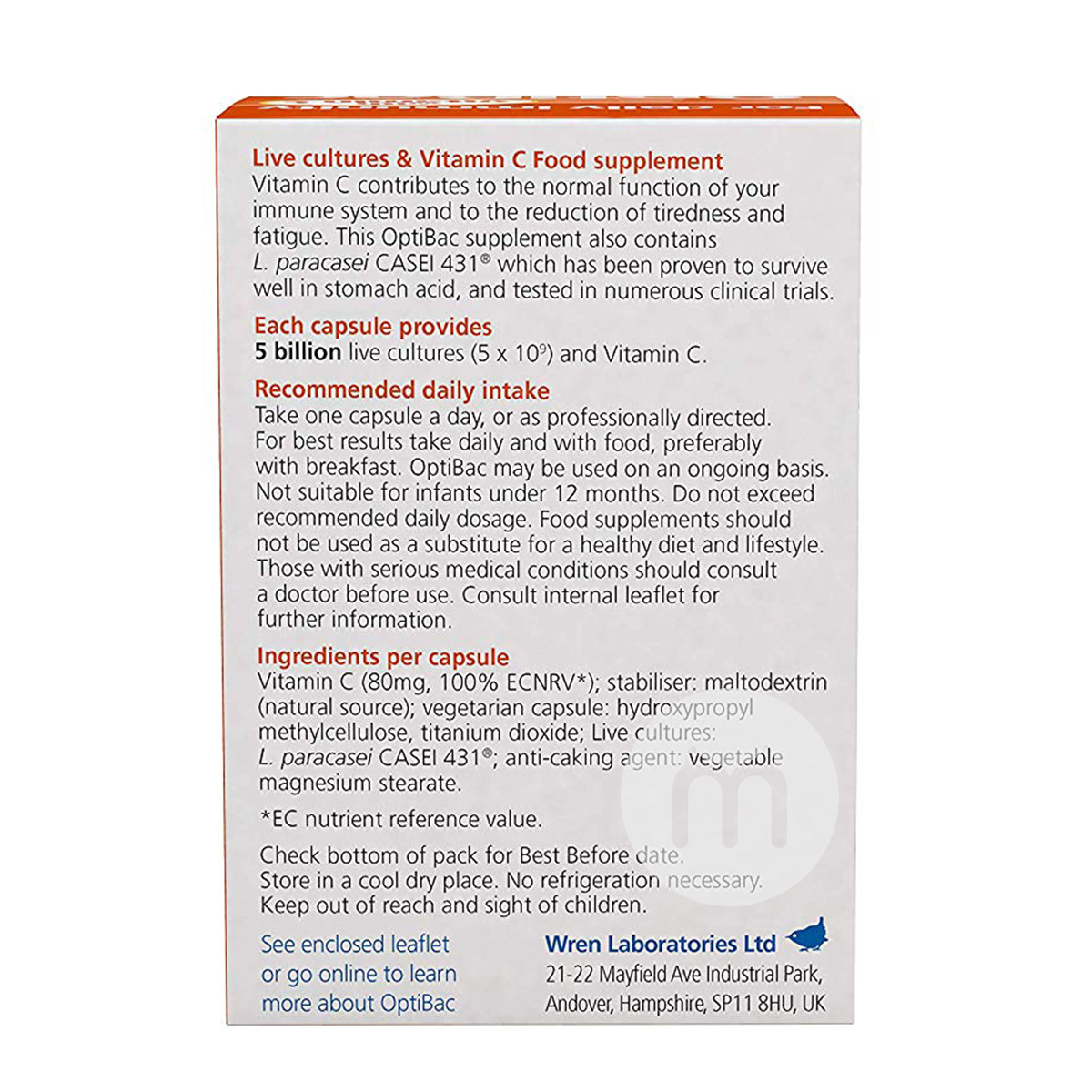 [2 pieces]OptiBac probiotics England Enhance Healthy Probiotics