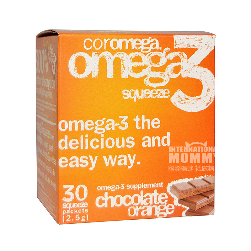 Coromega America Children's Adult Chocolate Orange Fish Oil Chewable Pack