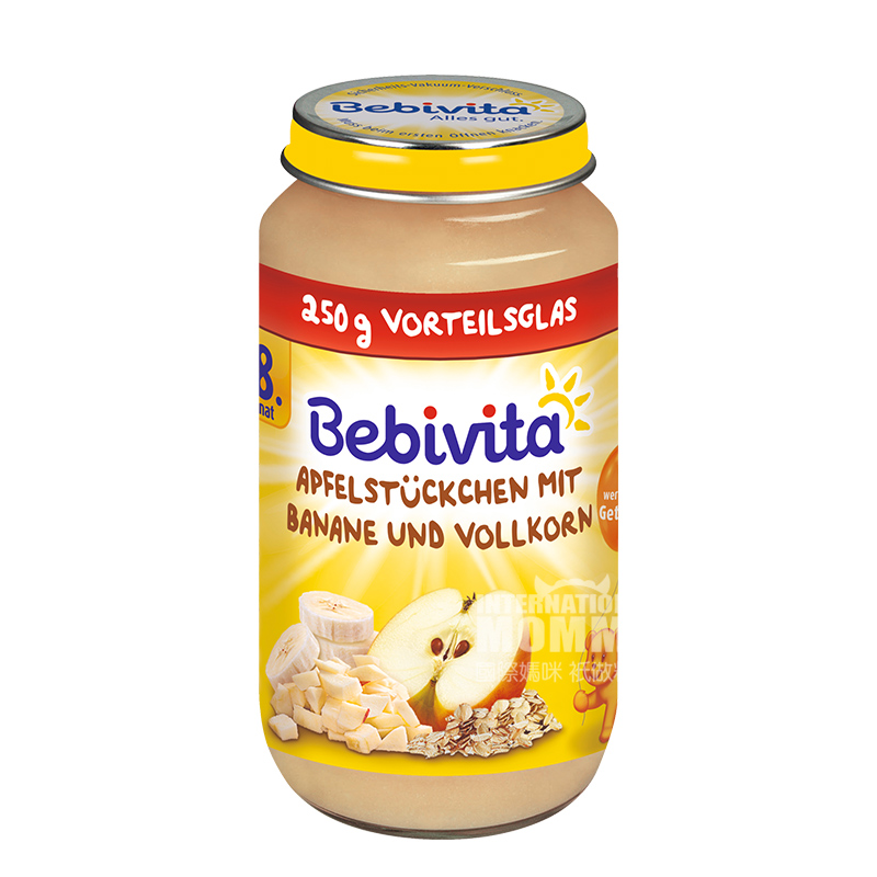 Bebivita German Banana Apple Whole Grain Mix Puree over 8 months old