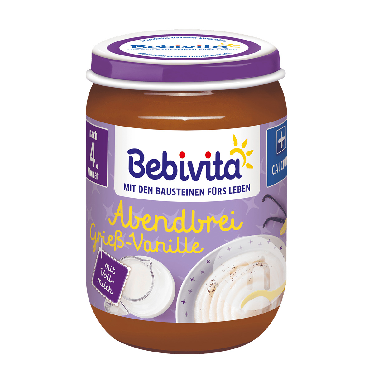 Bebivita German Whole Grain Vanilla Milk Good Night Puree over 4 months old