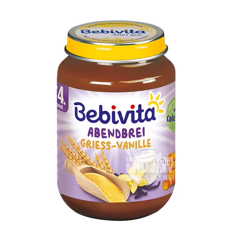 [4 pieces]Bebivita German Whole Grain Vanilla Milk Good Night Puree over 4 months old 