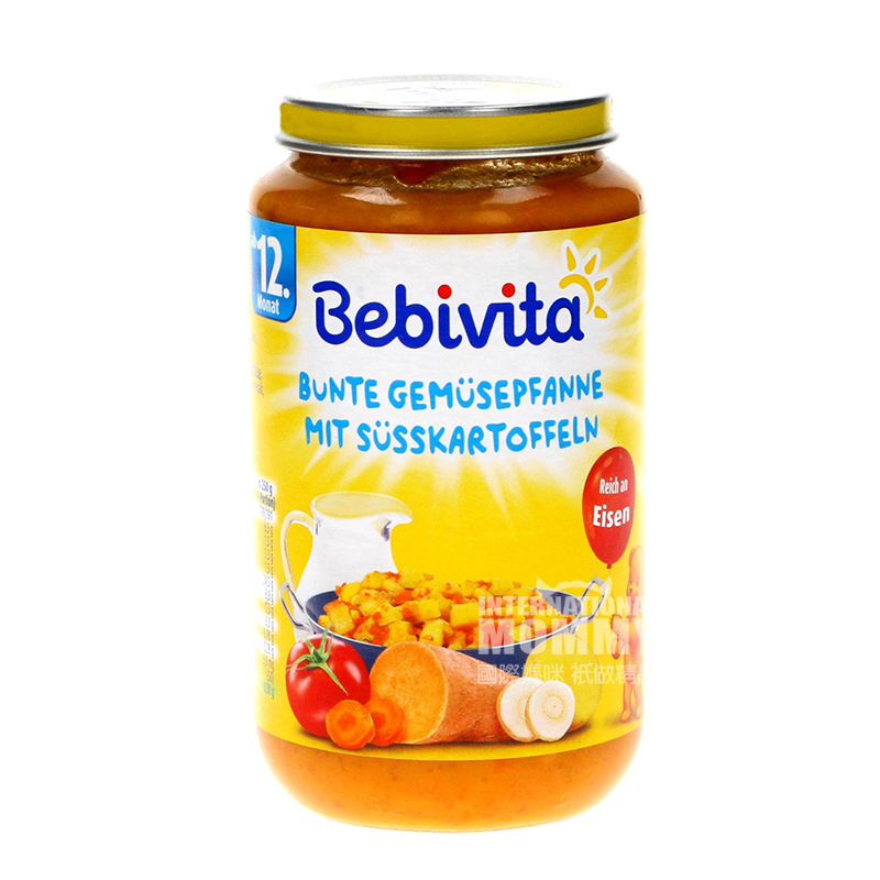 Bebivita German Milk Tomato Carrot Sweet Potato Mashed over 12 months old 