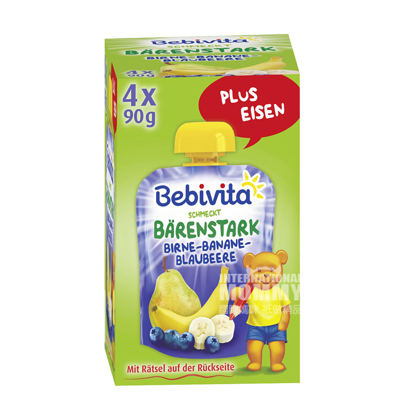 Bebivita German Blueberry Pear Banana Mashed Sucking over 12 months old 360g