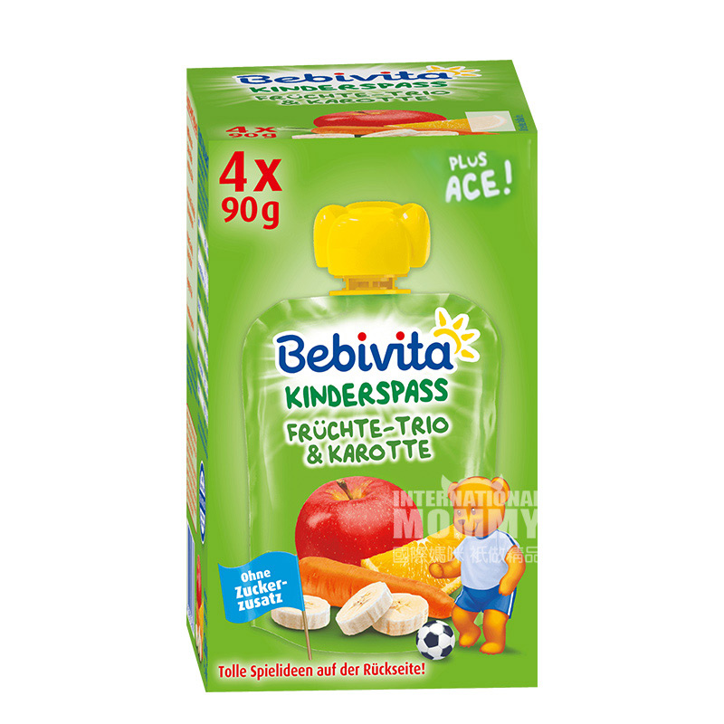 Bebivita German Banana Apple Orange Carrot Puree Sucking over 12 months old 360g