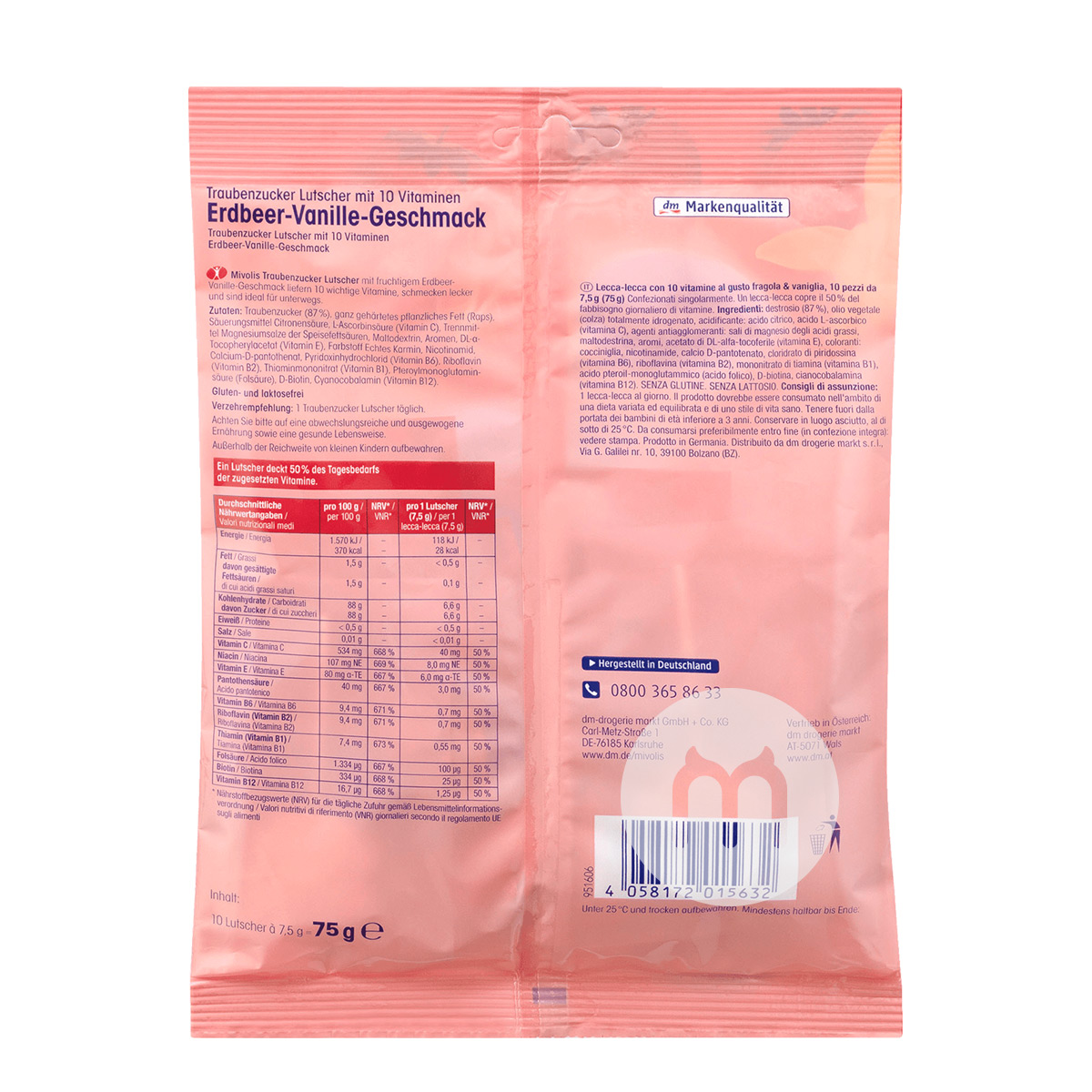 [2 pieces]Mivolis German Multivitamin + Glucose Lollipop