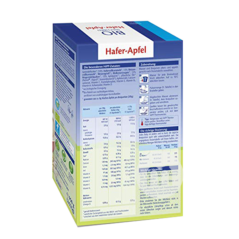 [6 pieces]Holle German Organic Oatmeal Apple Good Night Rice Noodles over 8 months old 450g