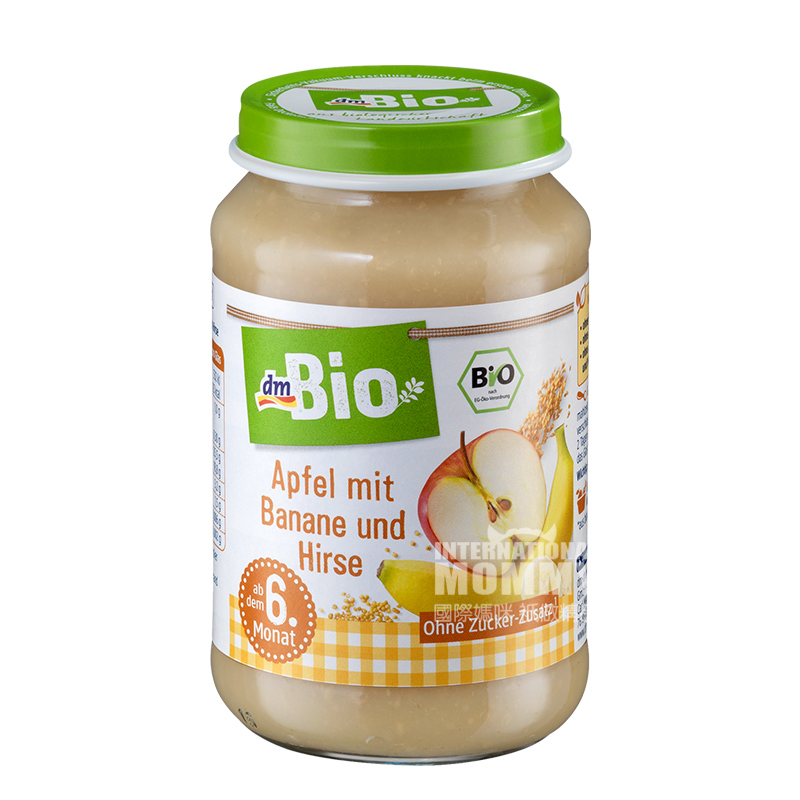 DmBio German Organic Apple Banana Millet Mix Puree over 6 months old
