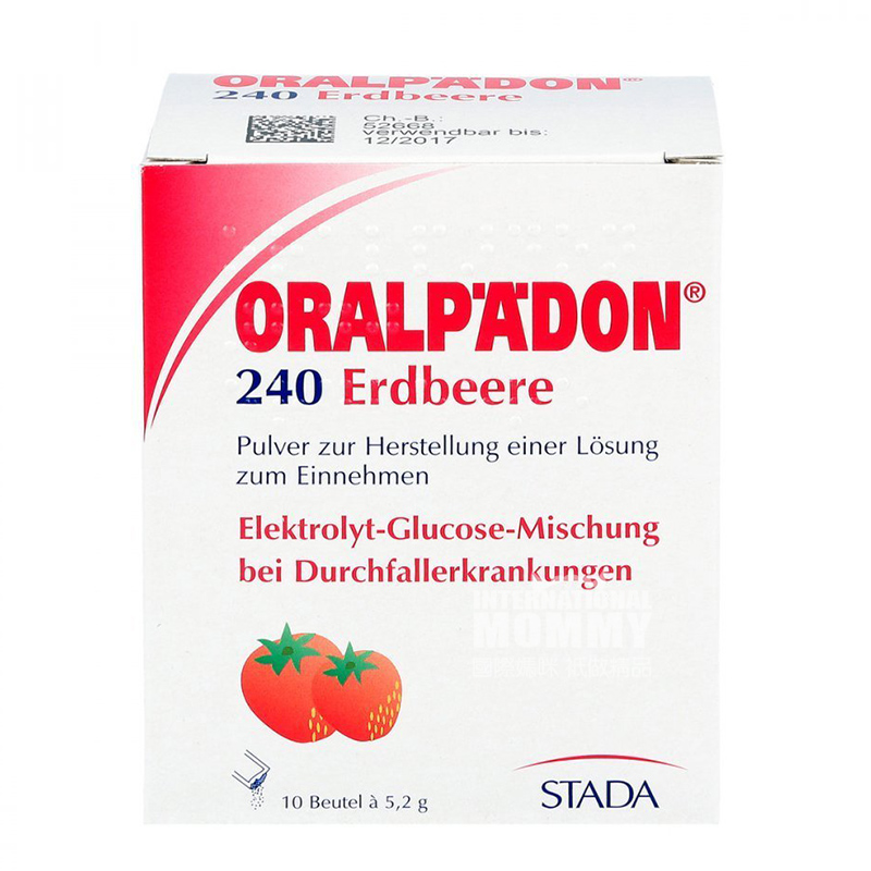 ORALPAEDON German Electrolyte Water for Infants with Diarrhea Strawberry Flavor
