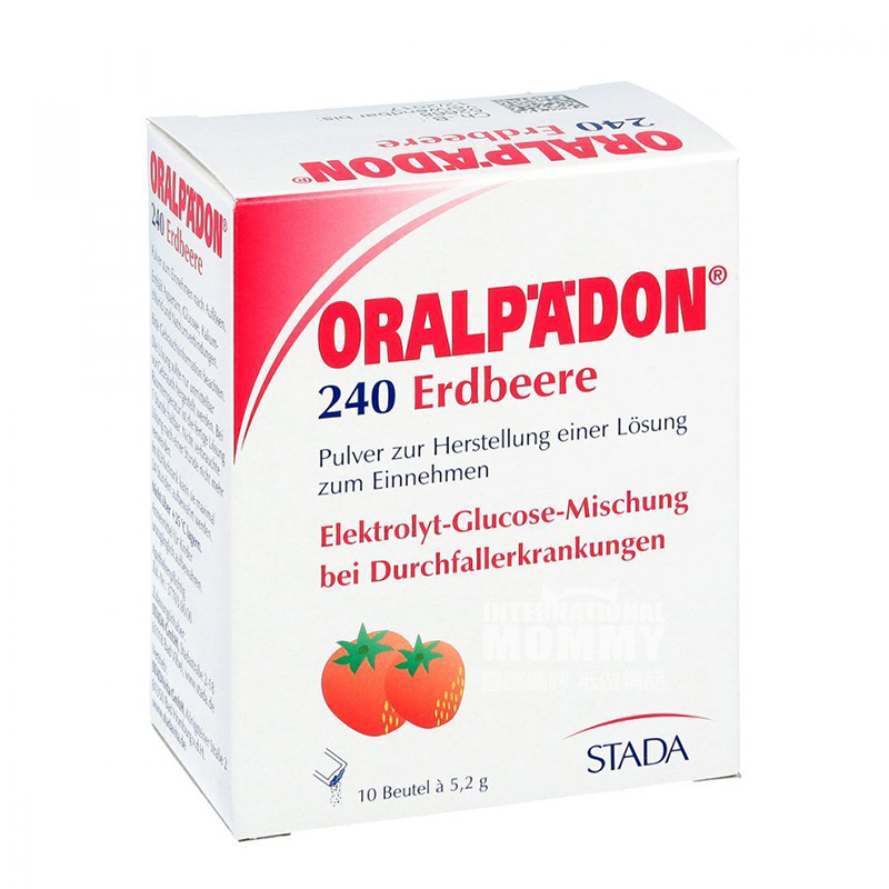 ORALPAEDON German Electrolyte Water for Infants with Diarrhea Strawberry Flavor