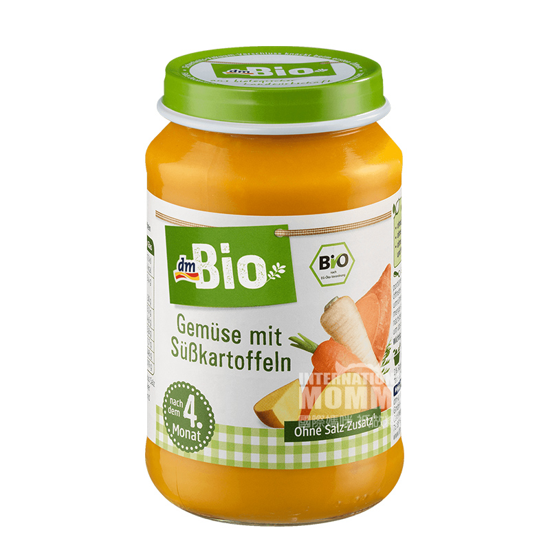 DmBio German Organic Carrot Potato Mashed Sweet Potato over 4 months old