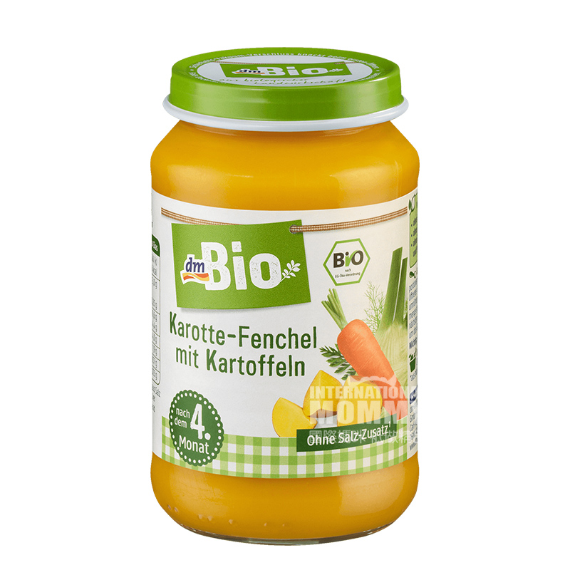 DmBio German Organic Carrot Potato Fennel Mashed over 4 months old
