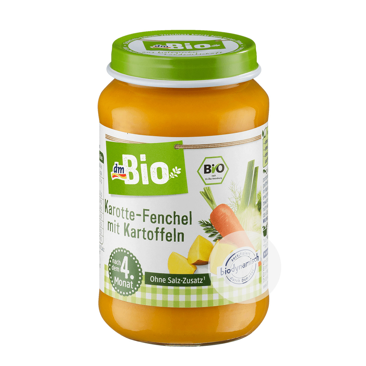 [4 pieces]DmBio German Organic Carrot Potato Fennel Mashed over 4 months old