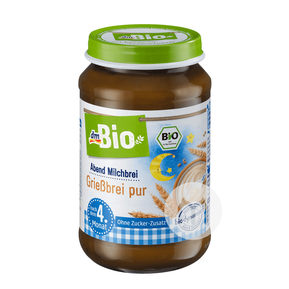 DmBio German Organic Milk Semolina Good Night Puree over 4 months old