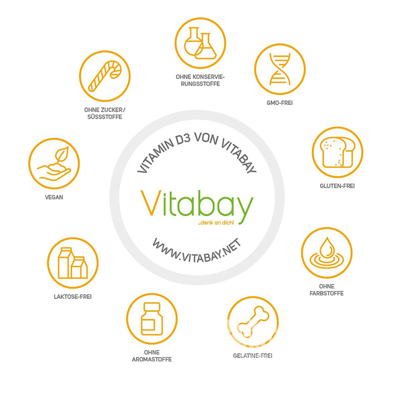 Vitabay German Children's Vitamin D3 Chewable Tablets 120 Tables