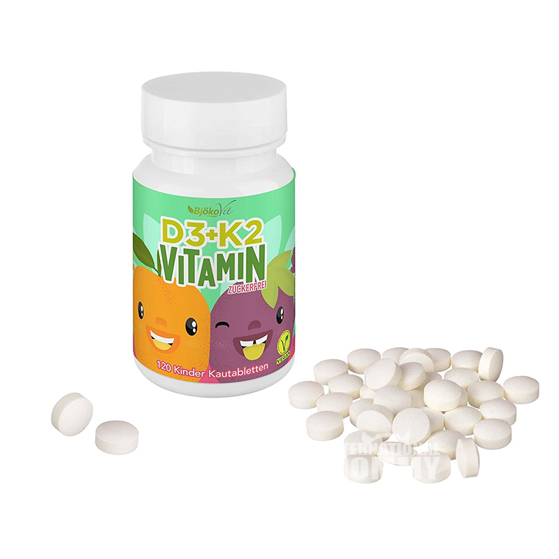 BjokoVit German Children's Vitamin D3+K2 Chewable Tablets