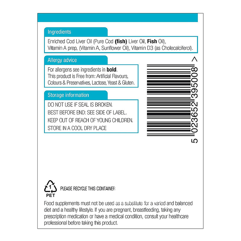 Natures Aid England Cod Liver Omega3 Fish Oil Nutrient Solution