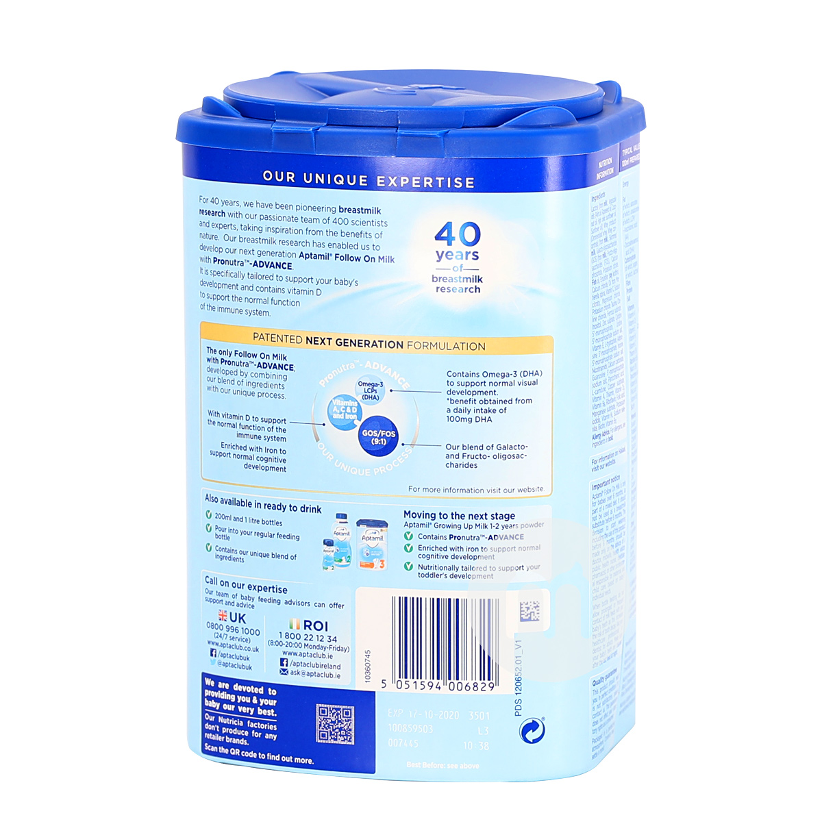 Aptamil UK milk powder 2 stages * 4 cans