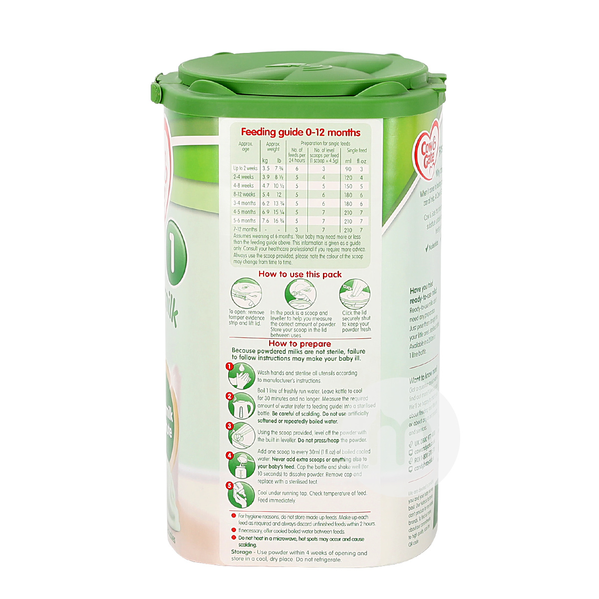 Cow & Gate UK milk powder 1 stage * 4 cans