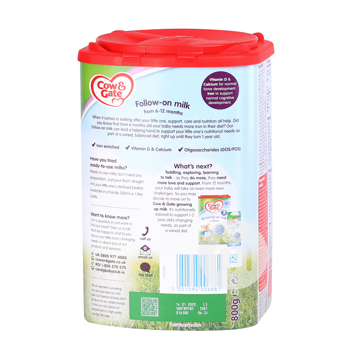 Cow & Gate UK milk powder 2 stages * 8 cans