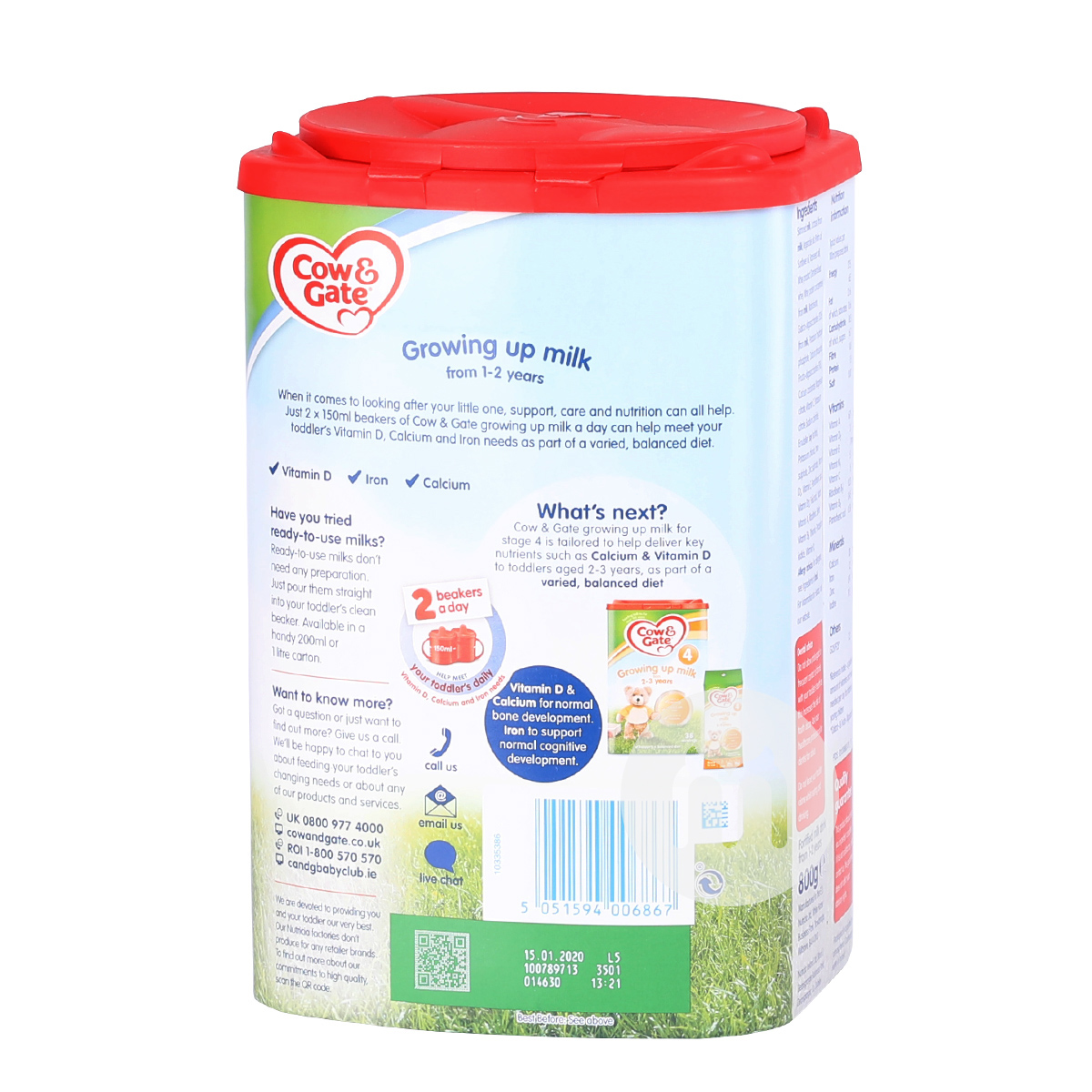 Cow & Gate UK milk powder 3 stages * 8 cans