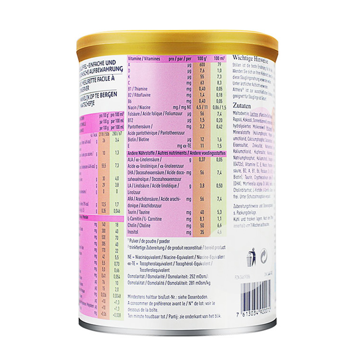 Nestle althera peptide sensitive infant formula with deep hydrolysis * 6 cans
