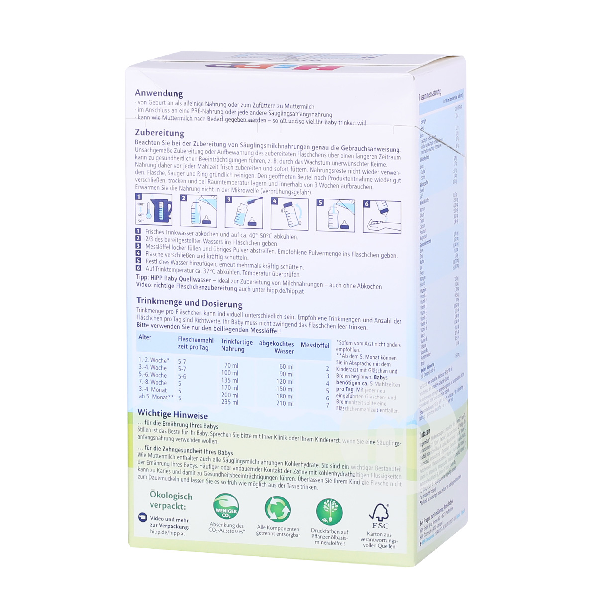 HiPP German organic milk powder 1 stage * 8 boxes