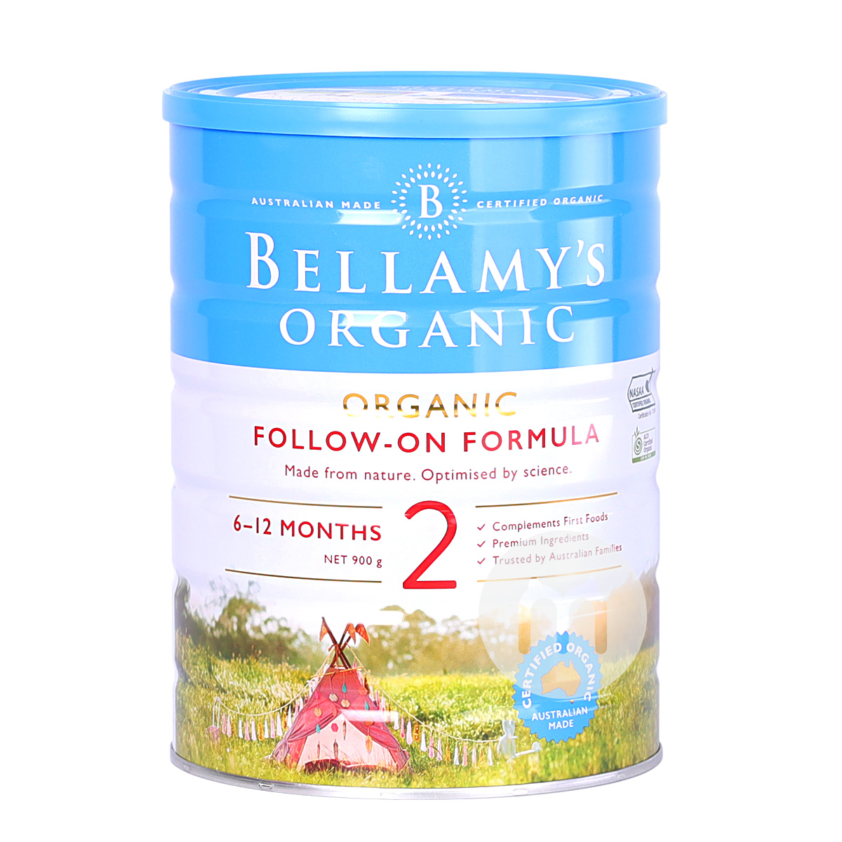 BELLAMY'S Australian Organic Infant Formula 2 stages 900g * 6 cans