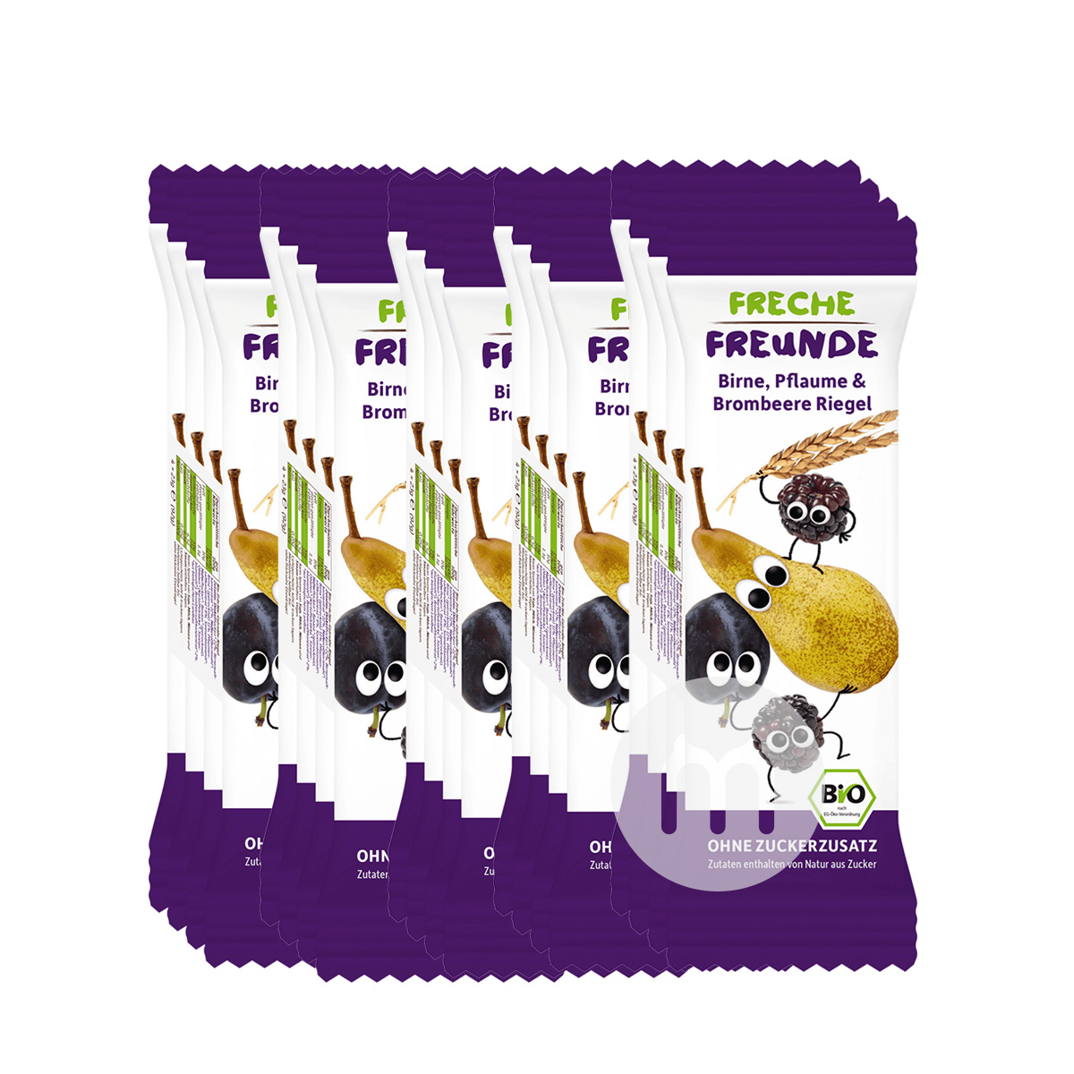 Erdbar German Organic Pear Blackberry Plum Fruit Bars*20