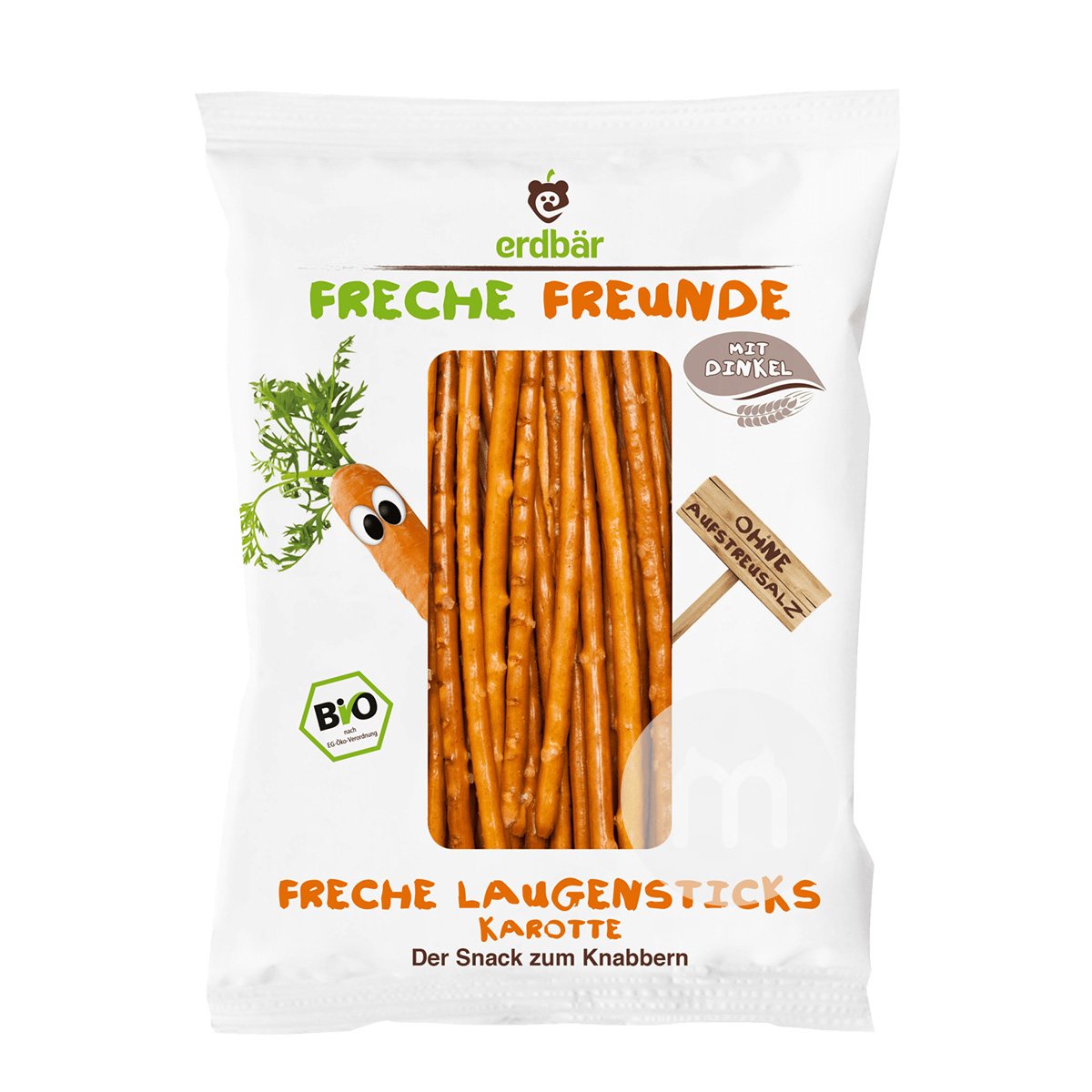 Erdbar German Organic Wheat Carrot Molar Stick*6