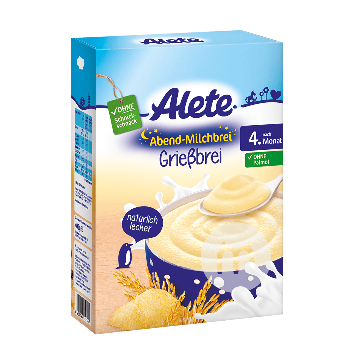 [4 pieces]Nestle German Alete Milk Pudding Semolina Good Night Rice Noodles over 4 months