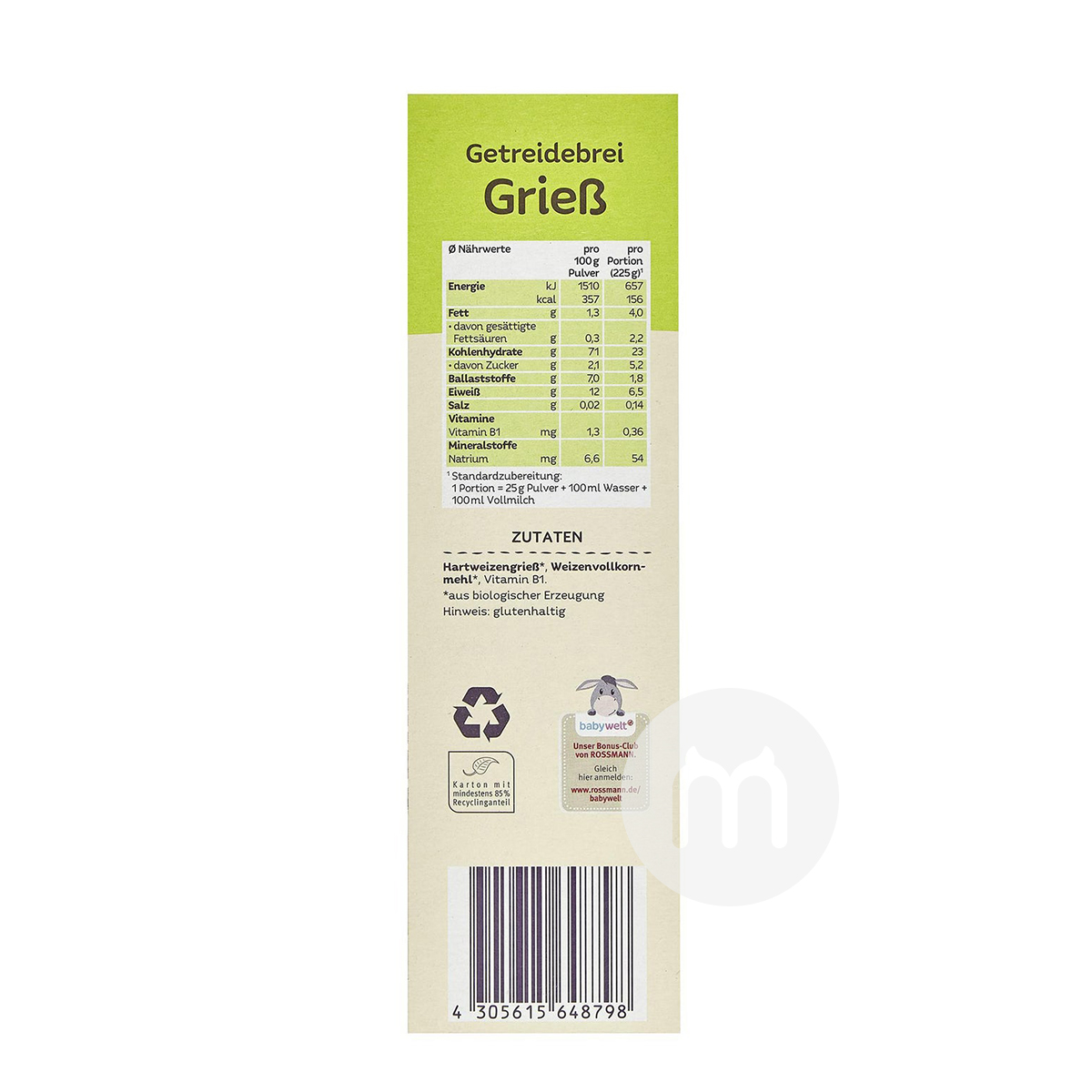 Babydream German Organic Grain Rice Noodles over 4 months