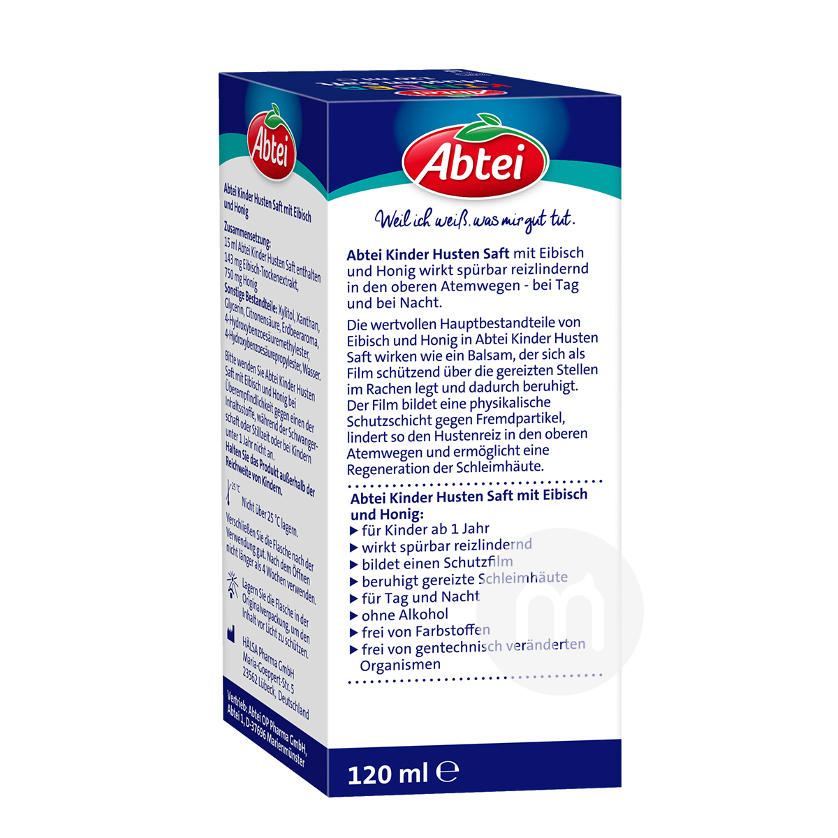 [2 pieces]Abtei German Children's Honey Marshmallow Cough Syrup