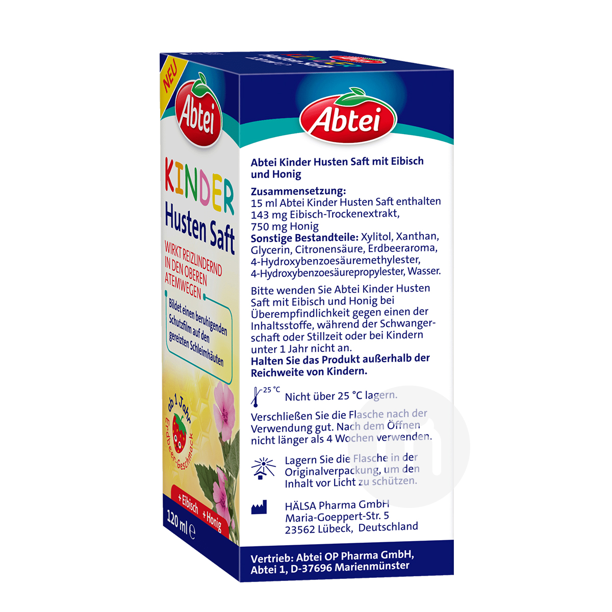 [2 pieces]Abtei German Children's Honey Marshmallow Cough Syrup