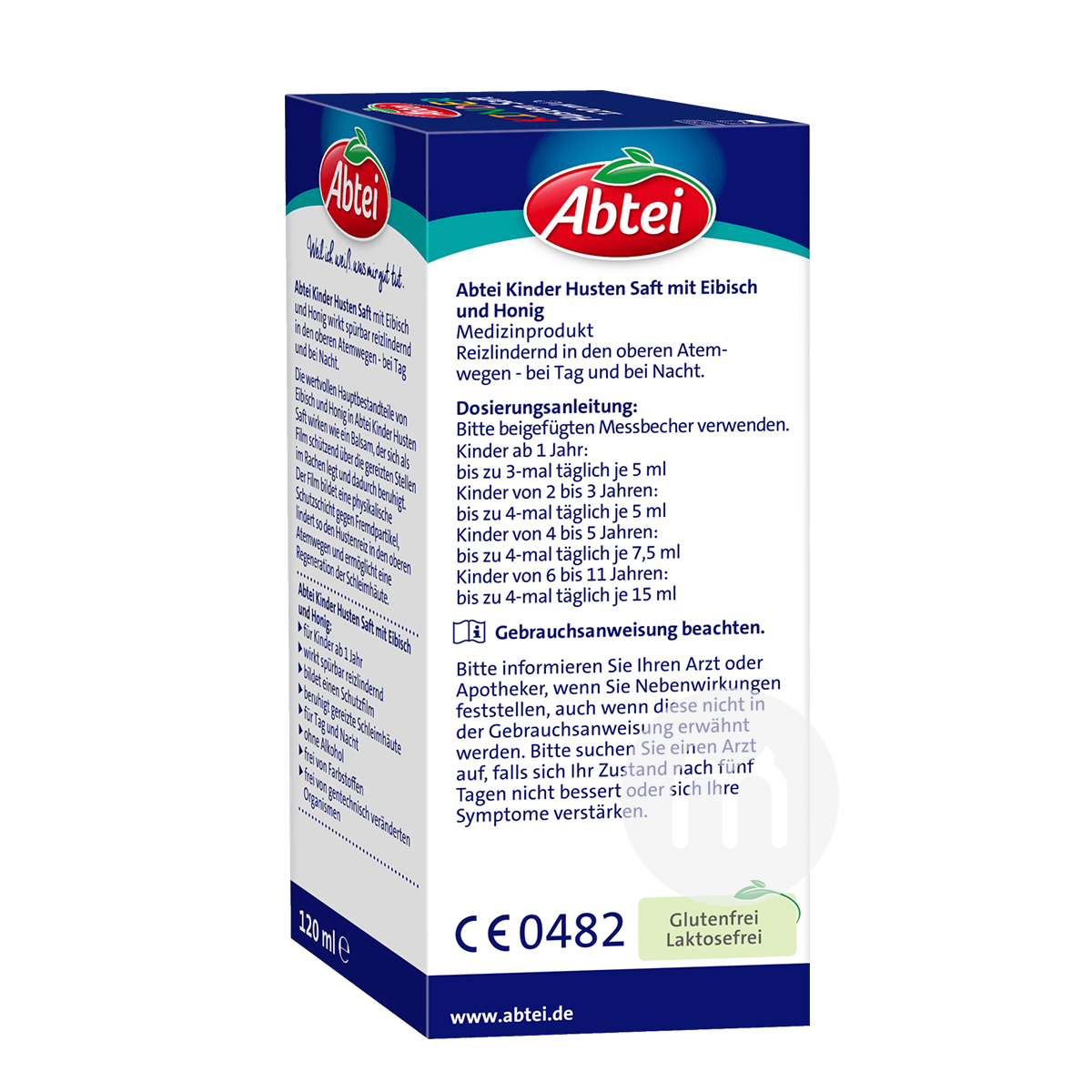 [4 pieces]Abtei German Children's Honey Marshmallow Cough Syrup