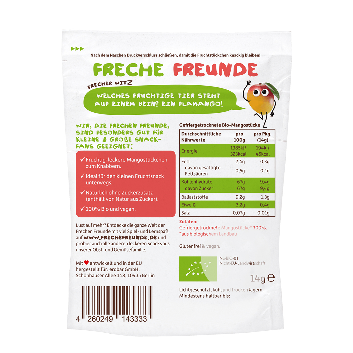 Erdbar German Organic Dried Mango