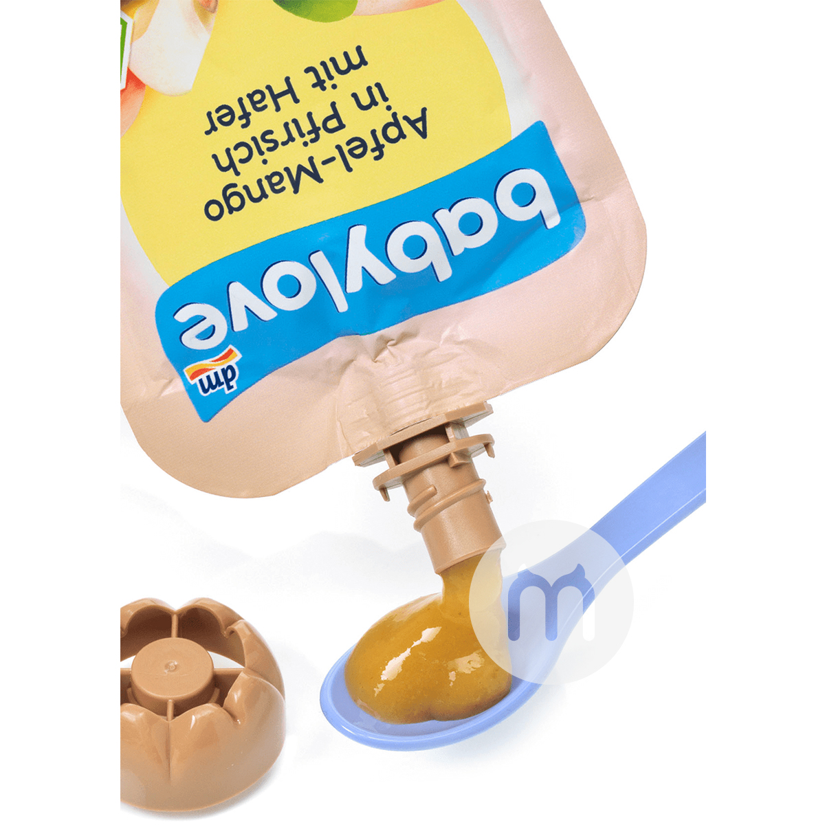 Babylove German Organic Oatmeal Apple Mango Puree Sucking over 12 months*6