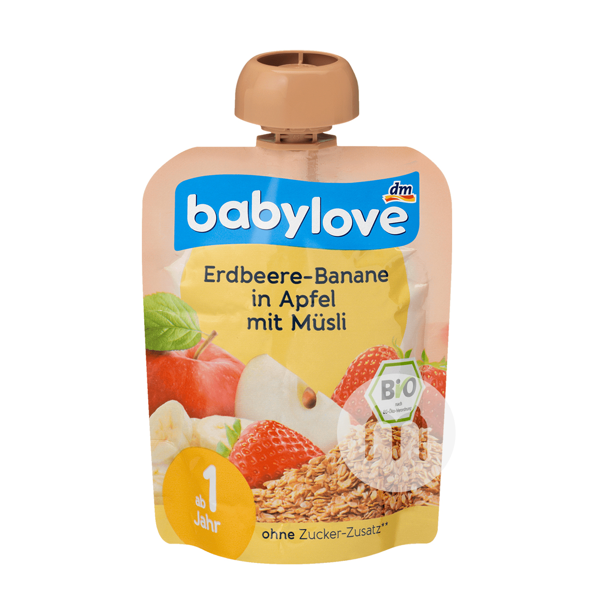 Babylove German Organic Strawberry Banana Apple Muesli Sucking over 12 months*6