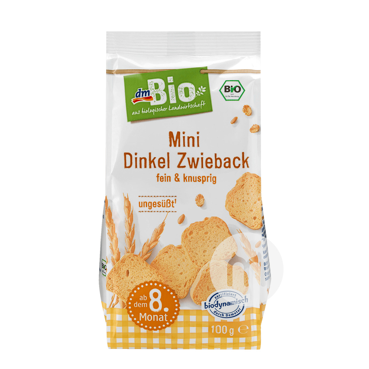 [4 pieces] DmBio German Organic Cereal Baby Molar Rusks