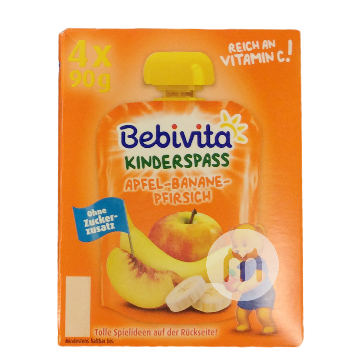 Bebivita Germany Apple banana and peach puree for more than 12 months 360g