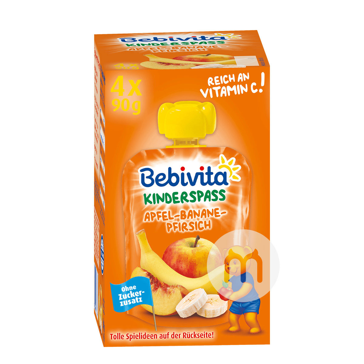 Bebivita Germany Apple banana and peach puree for more than 12 months 360g