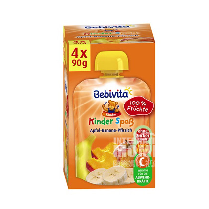 Bebivita Germany Apple banana and peach puree for more than 12 months 360g
