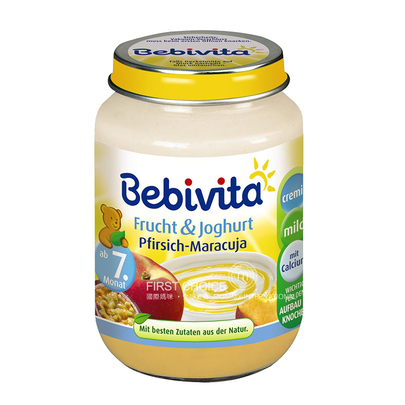 Bebivita Germany Peach and passion fruit puree for more than 10 months 190g*6