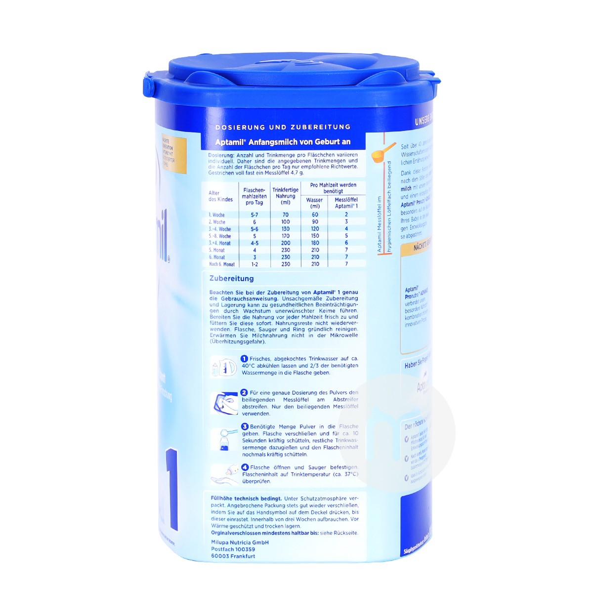 Aptamil German milk powder 1 stage * 6 cans