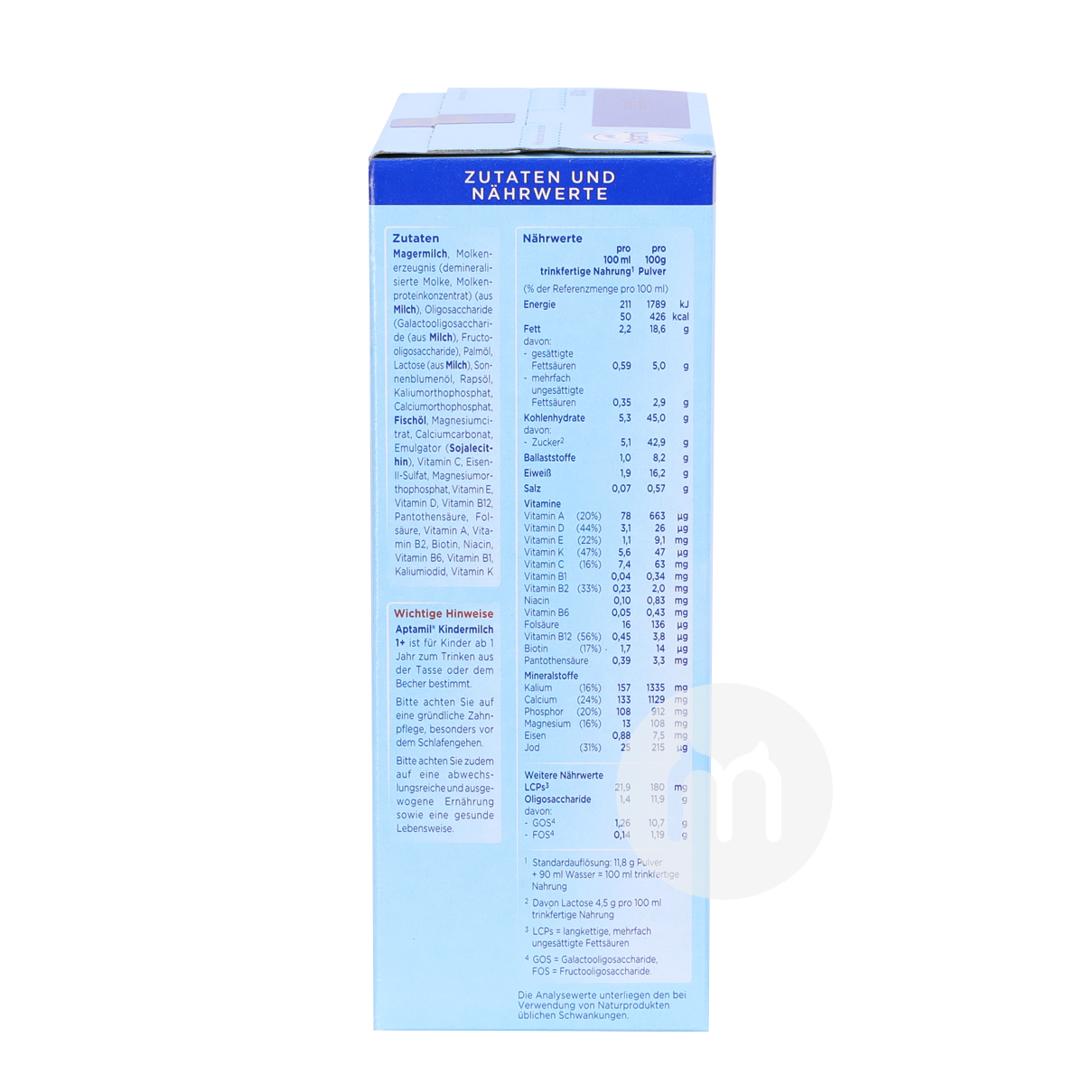 Aptamil German milk powder over 1 year old * 8 boxes