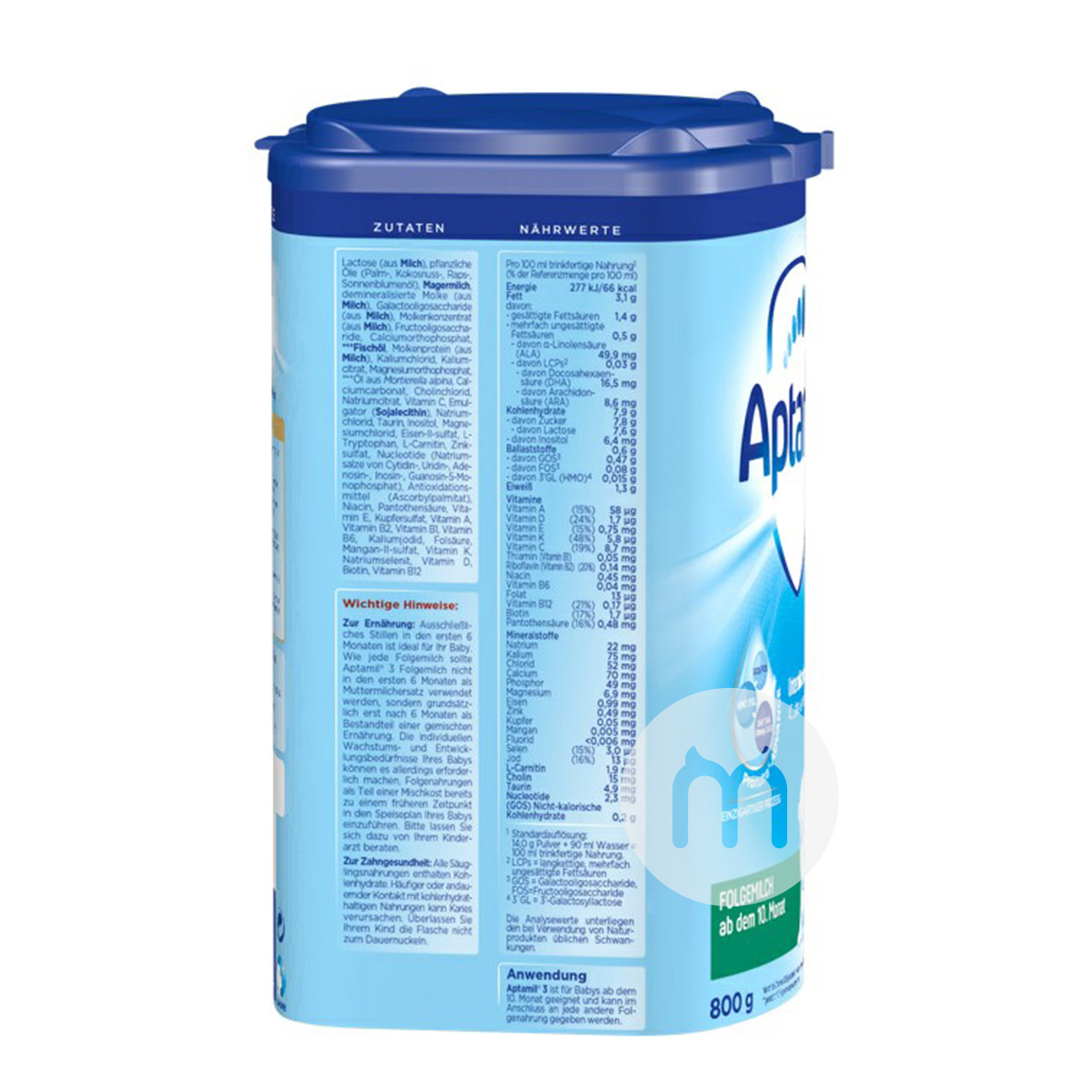 Aptamil German milk powder 3 stages * 6 cans