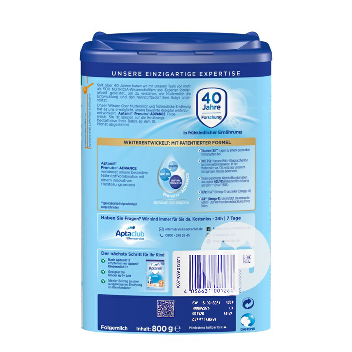 Aptamil German milk powder 3 stages * 6 cans